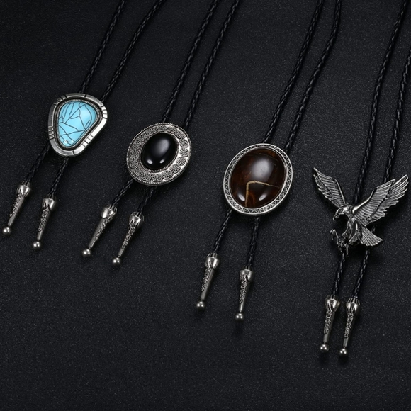 New Set of 4 bolo ties neckties - Picture 2 of 4